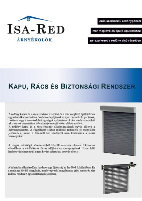 Kapu, rcs s biztonsgi rendszer